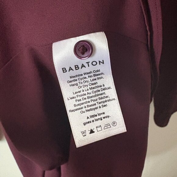 Aritzia Babaton Degrazia Wrap Mini Dress Deep Wine Burgundy Size Medium - Picture 6 of 7